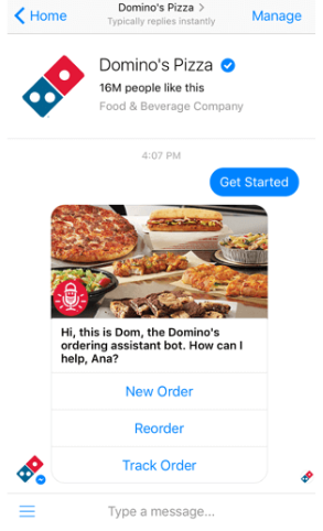 Domino’s conversational marketing chatbot
