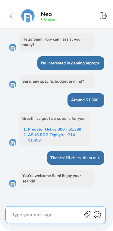 ecommerce chatbots- neoleads